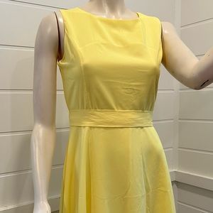 Zeagoo pale yellow dress with belt